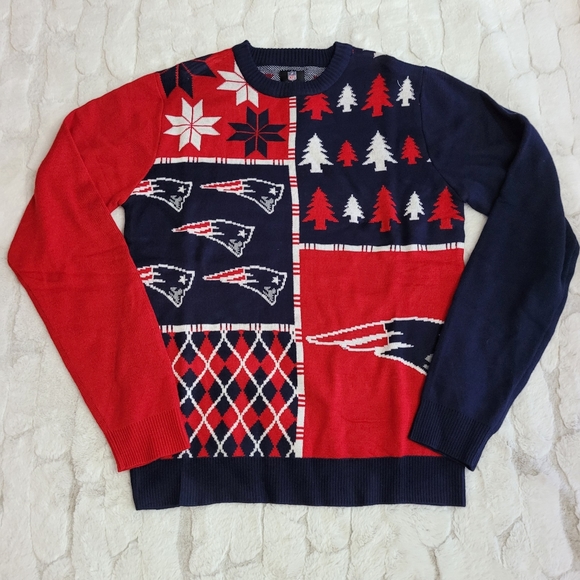 foco Other - NWT FOCO NFL Men's Size Small New England Patriots Busy Block Holiday Sweater